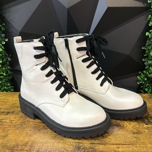 Madden girl WHITE moto boots ankle high
